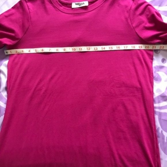 Magenta Crew Neck Layering Top - NWOT Size XL - Picture 7 of 8